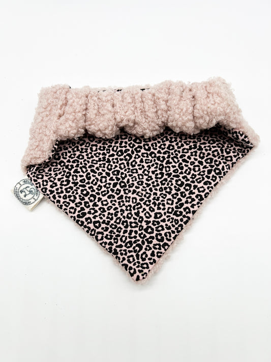 Hundehalstuch aus Teddystoff - Rosa