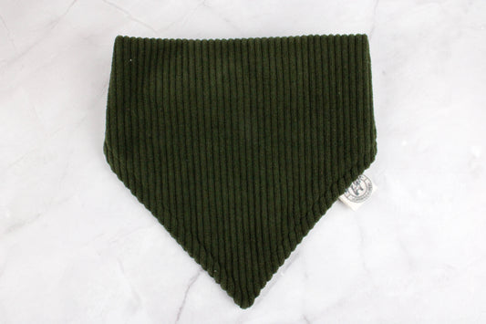 Hundehalstuch aus Cordstoff  – Olive