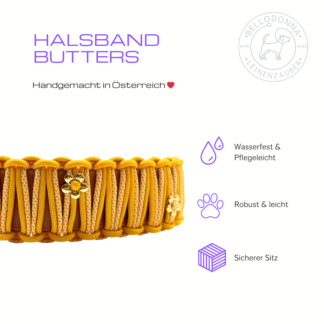 Biothane x Paracord Hundehalsband "Butters"