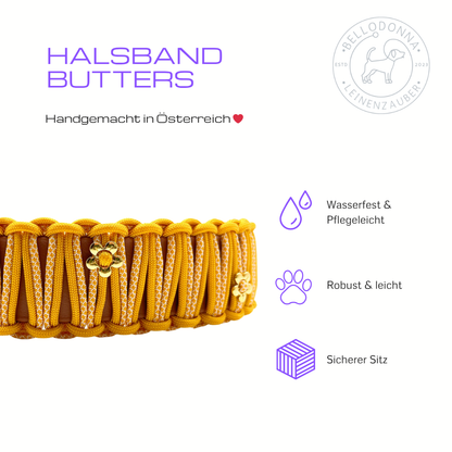 Biothane x Paracord Hundehalsband "Butters"