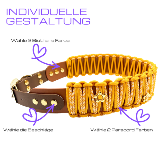 Biothane x Paracord Hundehalsband Butters