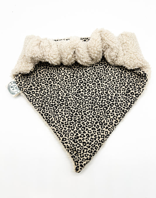 Hundehalstuch aus Teddystoff - Beige
