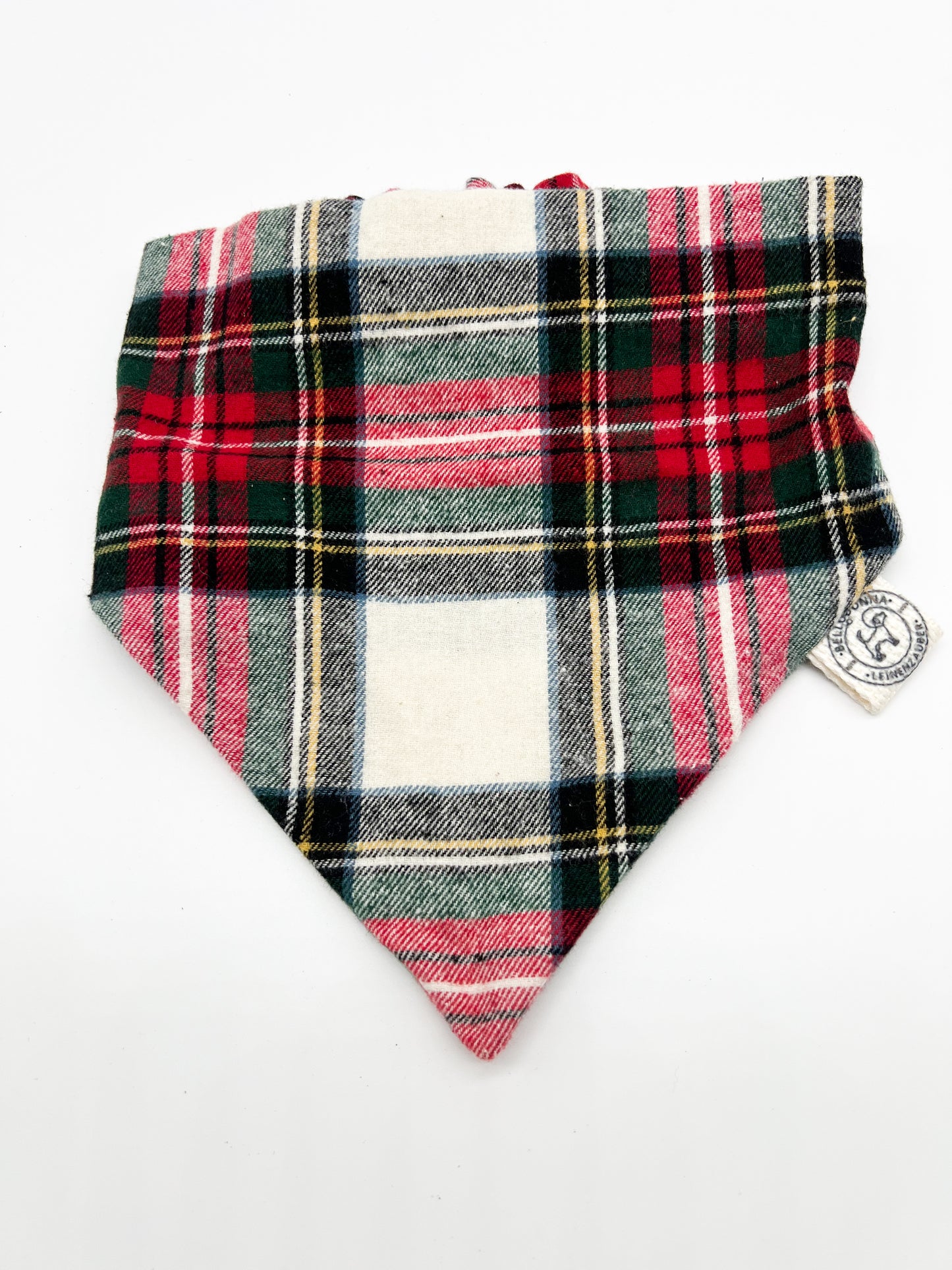 Weihnachtliches Hundehalstuch im Karomuster - Rot