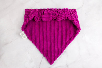 Hundehalstuch aus Cordstoff  – Fuchsia