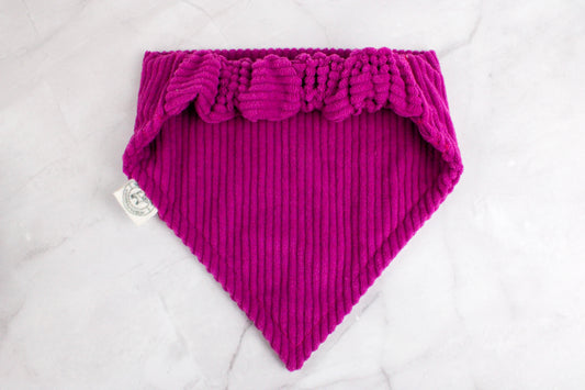 Hundehalstuch aus Cordstoff  – Fuchsia