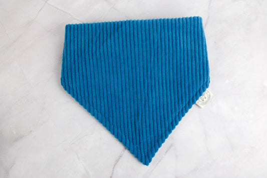 Hundehalstuch aus Cordstoff  – Aqua