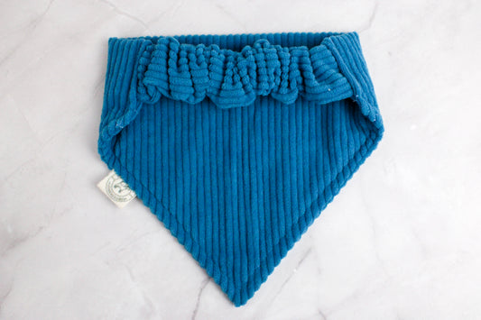 Hundehalstuch aus Cordstoff  – Aqua